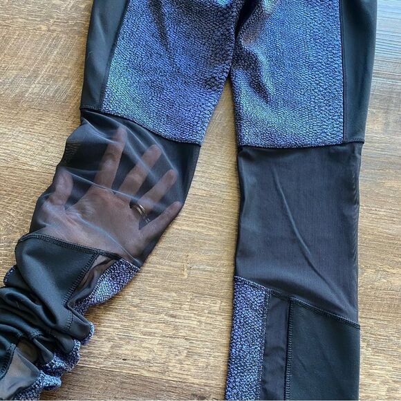 Calia Carried Underwood Leggings Blue Black Jacquard Mesh Workout Gym - Picture 7 of 12